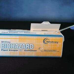 A box of biohazard pipe cleaner container.